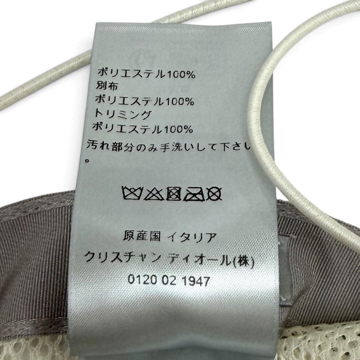 極美品★Dior HOMME ディオールオム 213C902C5808 ロゴパッチ付 バケットハット 帽子 ホワイト 59 イタリア製 正規品 メンズ レディース