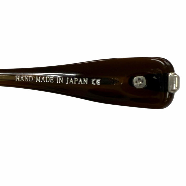 極美品▼金子眼鏡 カネコガンキョウ KMP-19 925 マーブル柄 メガネ 眼鏡 アイウェア クリアブラウン 50□21-146 度なし 重量26.63g