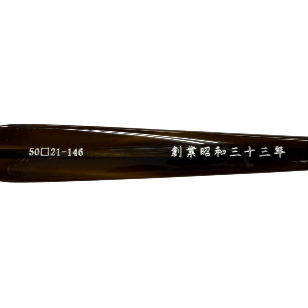 極美品▼金子眼鏡 カネコガンキョウ KMP-19 925 マーブル柄 メガネ 眼鏡 アイウェア クリアブラウン 50□21-146 度なし 重量26.63g