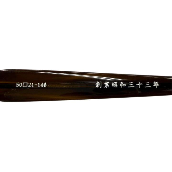 極美品▼金子眼鏡 カネコガンキョウ KMP-19 925 マーブル柄 メガネ 眼鏡 アイウェア クリアブラウン 50□21-146 度なし 重量26.63g