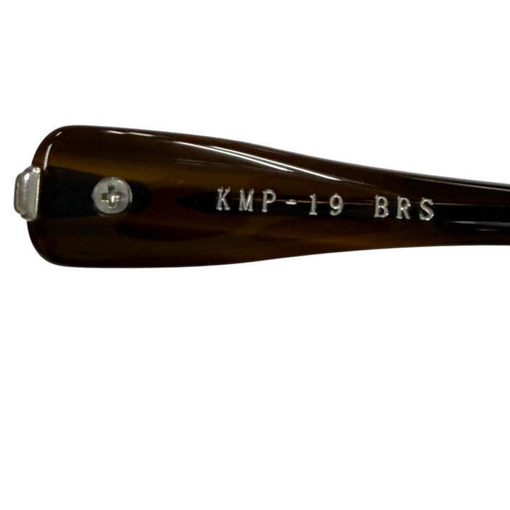 極美品▼金子眼鏡 カネコガンキョウ KMP-19 925 マーブル柄 メガネ 眼鏡 アイウェア クリアブラウン 50□21-146 度なし 重量26.63g