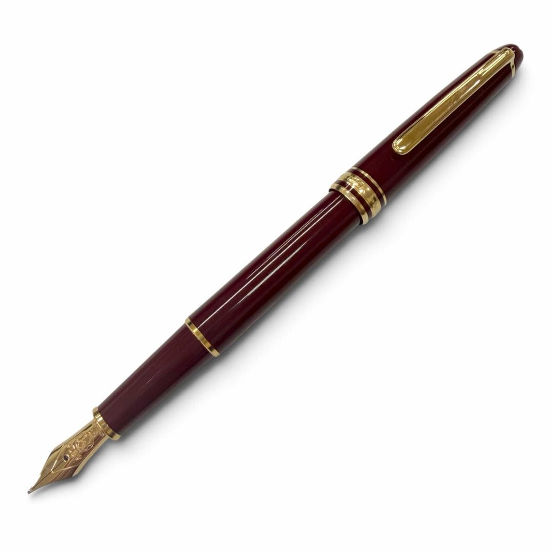 美品▼MONTBLANC モンブラン ヴィンテージ マイスターシュテュック クラシック ペン先14K Fニブ 万年筆 ボルドー ゴールド 西ドイツ製