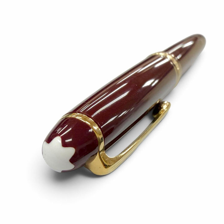 美品▼MONTBLANC モンブラン ヴィンテージ マイスターシュテュック クラシック ペン先14K Fニブ 万年筆 ボルドー ゴールド 西ドイツ製
