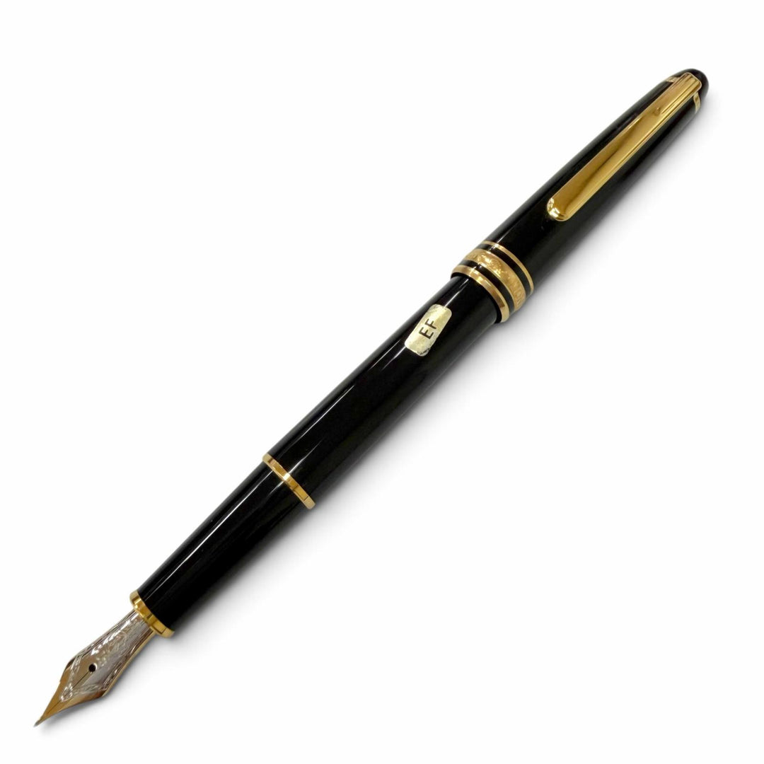 極美品▼MONTBLANC モンブラン マイスターシュテュック クラシック Pix ペン先14K EFニブ ホワイトスター 万年筆 ブラック ゴールド