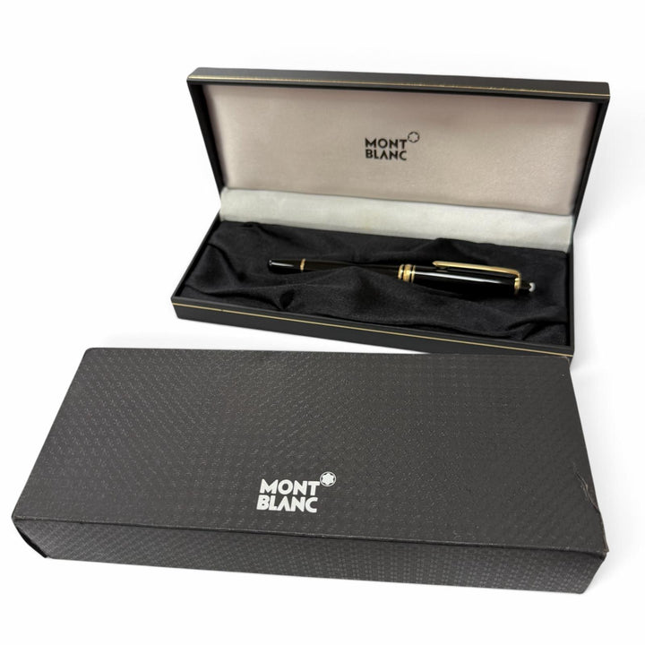 極美品▼MONTBLANC モンブラン マイスターシュテュック クラシック Pix ペン先14K EFニブ ホワイトスター 万年筆 ブラック ゴールド