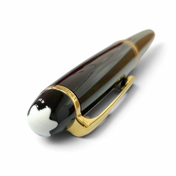 極美品▼MONTBLANC モンブラン マイスターシュテュック クラシック Pix ペン先14K EFニブ ホワイトスター 万年筆 ブラック ゴールド