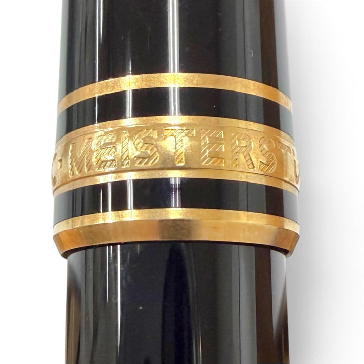 極美品▼MONTBLANC モンブラン マイスターシュテュック クラシック Pix ペン先14K EFニブ ホワイトスター 万年筆 ブラック ゴールド