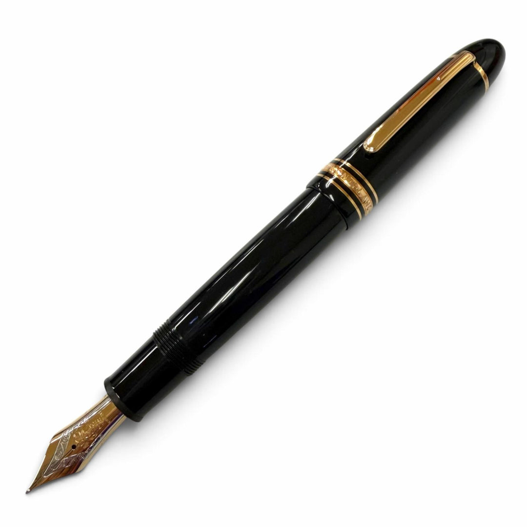 極美品▼MONTBLANC モンブラン マイスターシュテュック 149 ペン先18K Fニブ ホワイトスター 万年筆 ブラック ローズゴールド ドイツ製