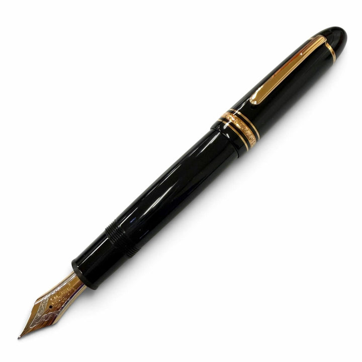 極美品▼MONTBLANC モンブラン マイスターシュテュック 149 ペン先18K Fニブ ホワイトスター 万年筆 ブラック ローズゴールド ドイツ製