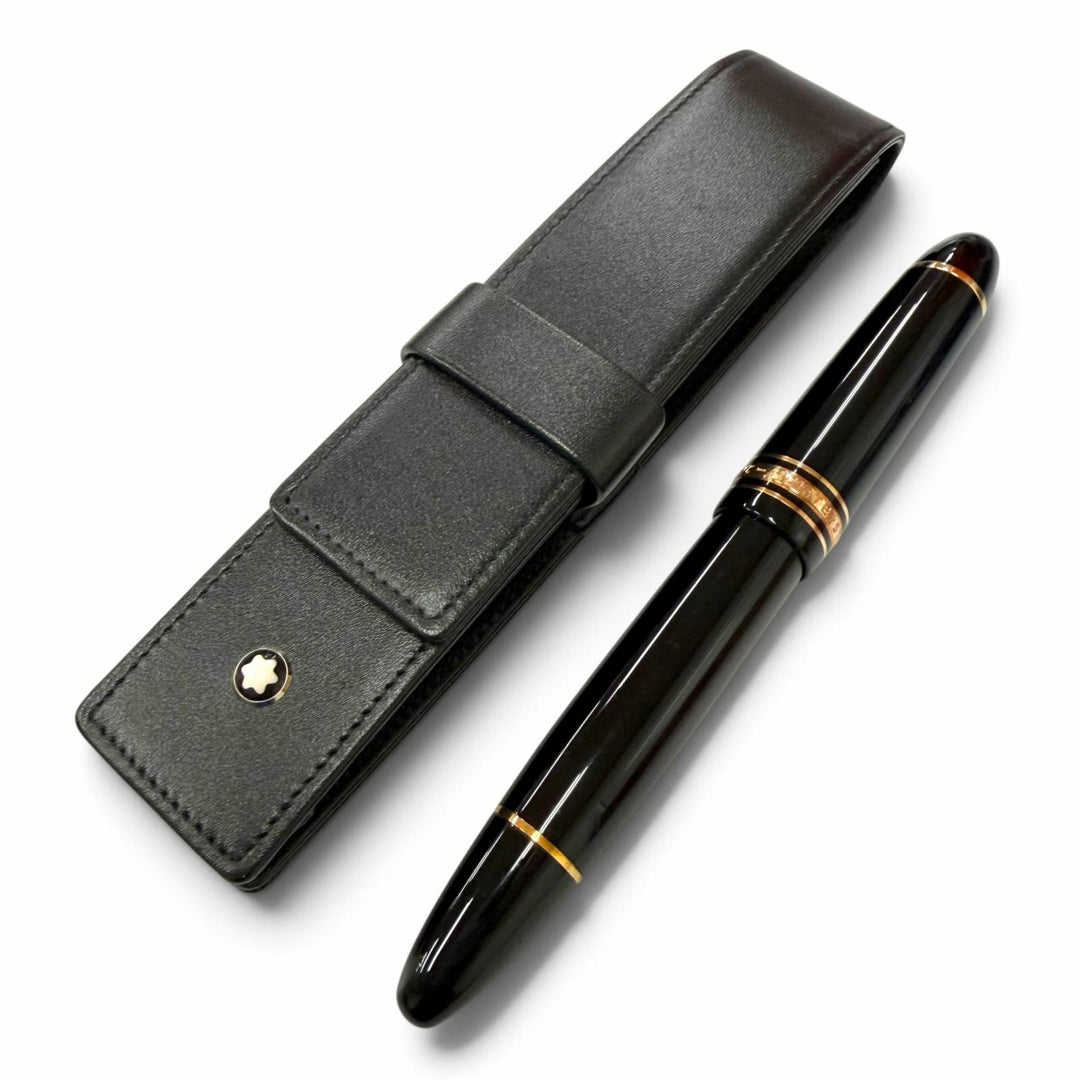 極美品▼MONTBLANC モンブラン マイスターシュテュック 149 ペン先18K Fニブ ホワイトスター 万年筆 ブラック ローズゴールド ドイツ製