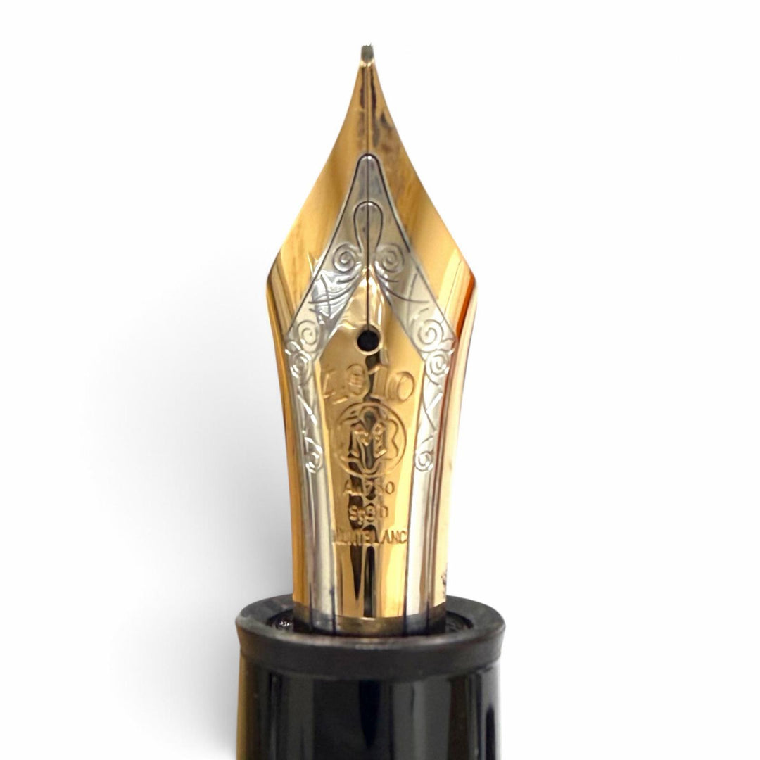 極美品▼MONTBLANC モンブラン マイスターシュテュック 149 ペン先18K Fニブ ホワイトスター 万年筆 ブラック ローズゴールド ドイツ製