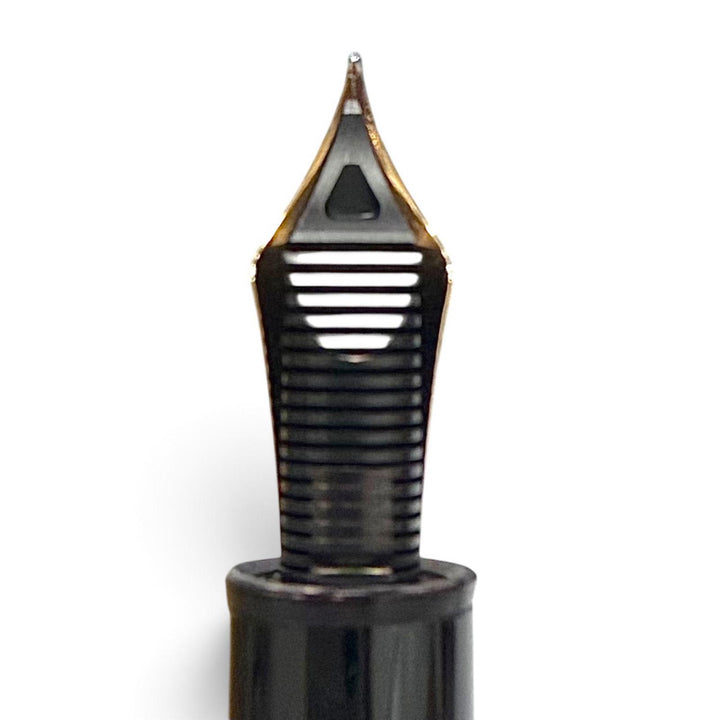 極美品▼MONTBLANC モンブラン マイスターシュテュック 149 ペン先18K Fニブ ホワイトスター 万年筆 ブラック ローズゴールド ドイツ製