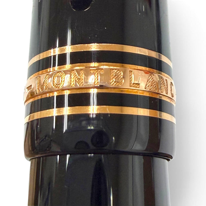 極美品▼MONTBLANC モンブラン マイスターシュテュック 149 ペン先18K Fニブ ホワイトスター 万年筆 ブラック ローズゴールド ドイツ製