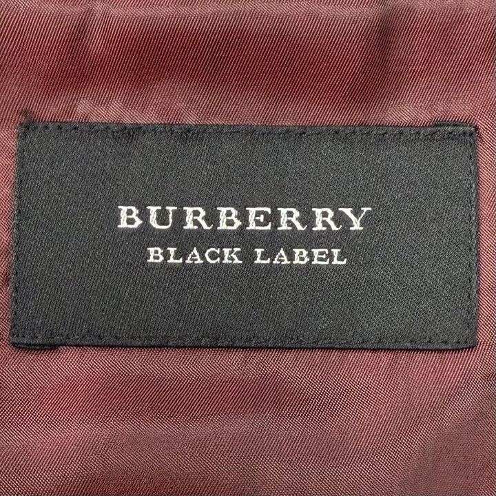 極美品▼BURBERRY BLACK LABEL バーバリーブラックレーベル ウール100% ストライプ柄 3ピース スーツ ブラック L 日本製 正規品 メンズ