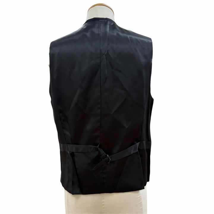 極美品▼BURBERRY BLACK LABEL バーバリーブラックレーベル ウール100% ストライプ柄 3ピース スーツ ブラック L 日本製 正規品 メンズ