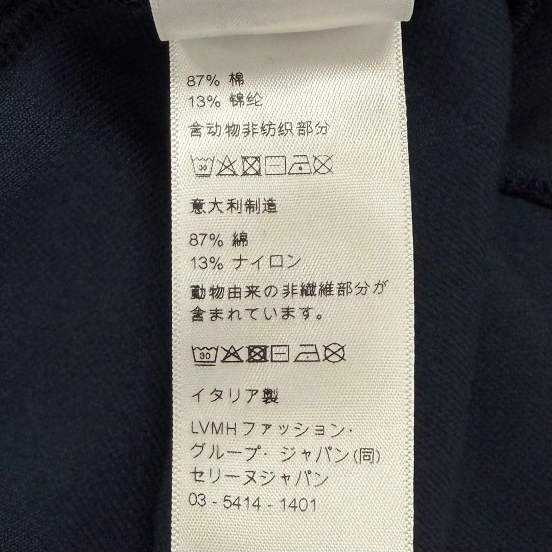 極美品★CELINE セリーヌ 25AW RR0E50A80 トリオンフ刺繍 半袖 ミニポロドレス ワンピース ネイビー XS イタリア製 正規品 レディース