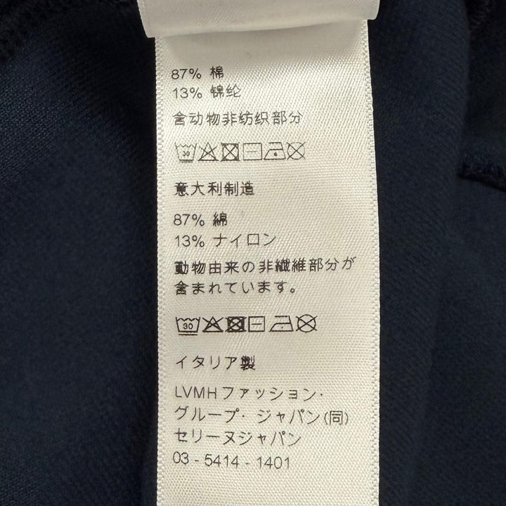 極美品★CELINE セリーヌ 25AW RR0E50A80 トリオンフ刺繍 半袖 ミニポロドレス ワンピース ネイビー XS イタリア製 正規品 レディース