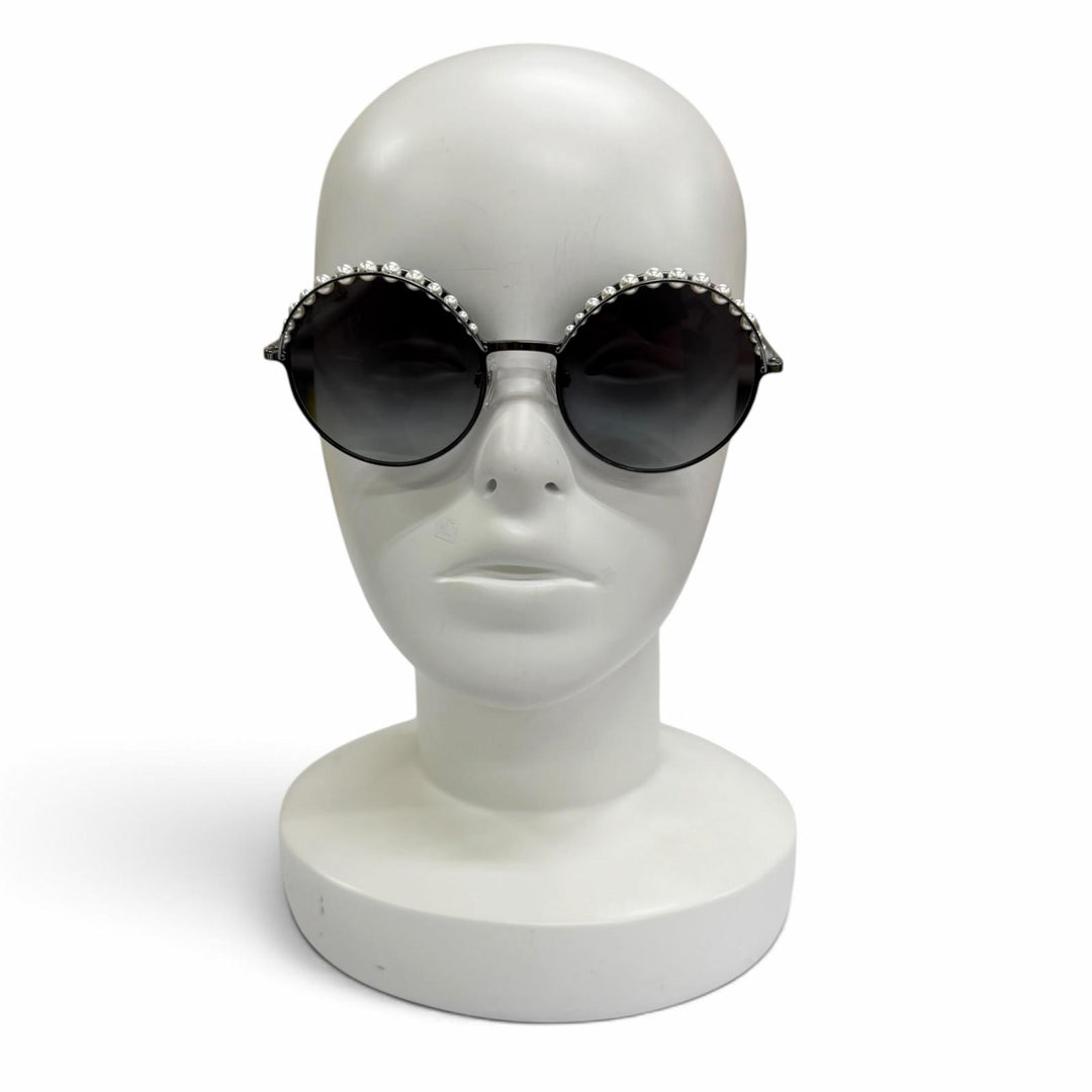 極美品☆CHANEL シャネル 4234-H ココマーク エコパール付 サングラス ガンメタリック ブラック 53□20 140 デモレンズ 箱・保存袋付