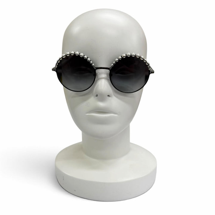 極美品☆CHANEL シャネル 4234-H ココマーク エコパール付 サングラス ガンメタリック ブラック 53□20 140 デモレンズ 箱・保存袋付