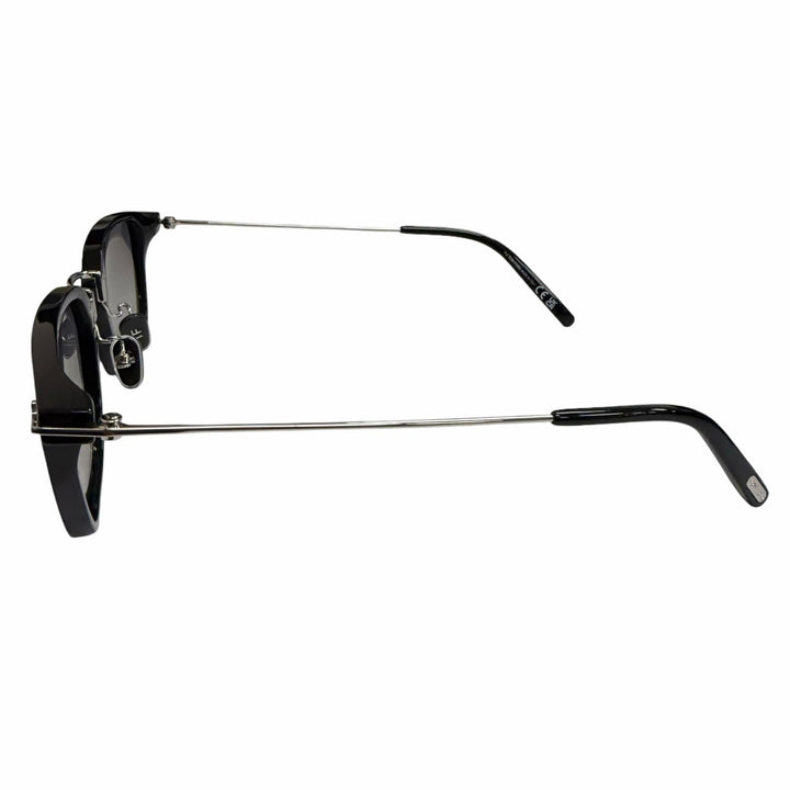 未使用品□TOM FORD トムフォード TF1042-D ウェリントンフレーム サングラス ブラック シルバー 52□21-145 デモレンズ イタリア製