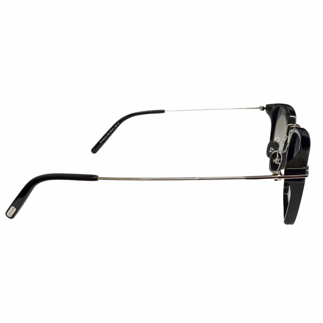 未使用品□TOM FORD トムフォード TF1042-D ウェリントンフレーム サングラス ブラック シルバー 52□21-145 デモレンズ イタリア製