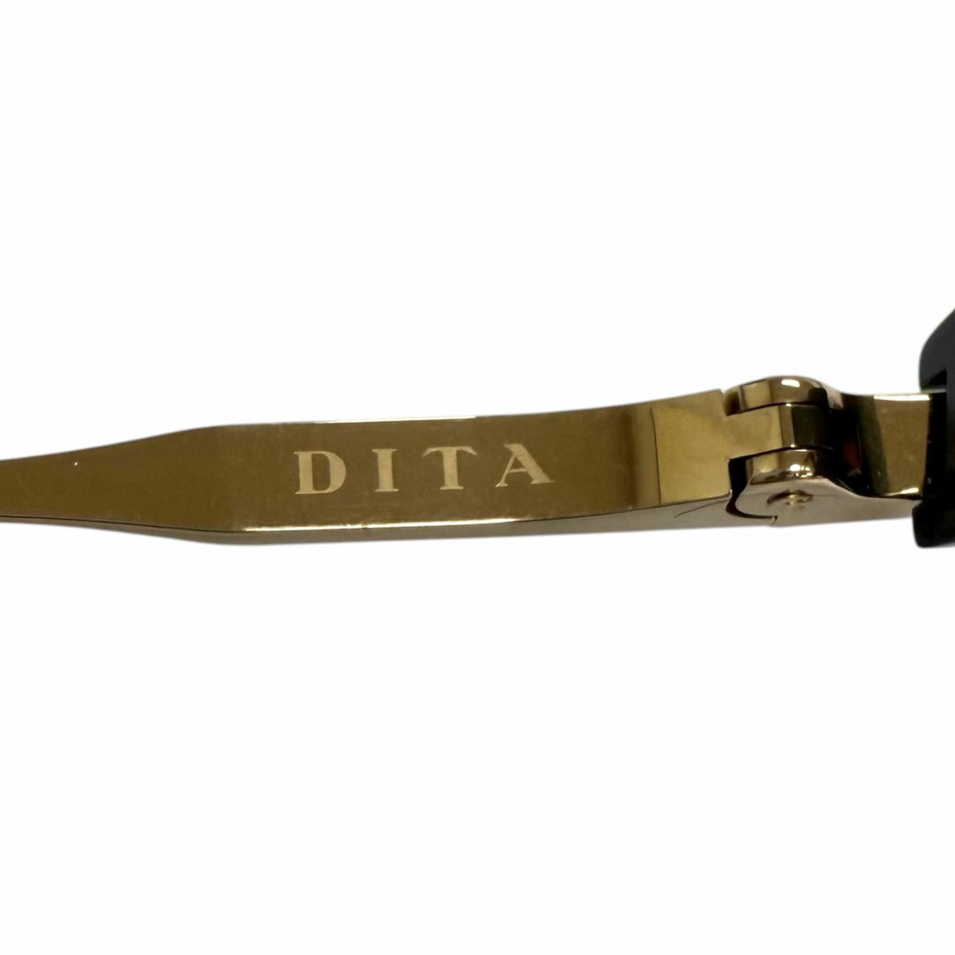 極美品□DITA ディータ DTX424-A-01 サーモントブロー ハーフリム サングラス マットグレー ゴールド 51□21-145 日本製 定価103400円
