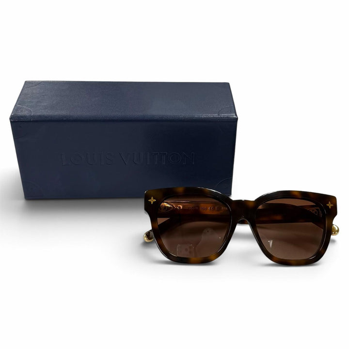 良品★LOUIS VUITTON ルイヴィトン Z1524E サングラス マイ モノグラム スクエア メンズOK ブラウン（マーブル） 54□17 143 イタリア製