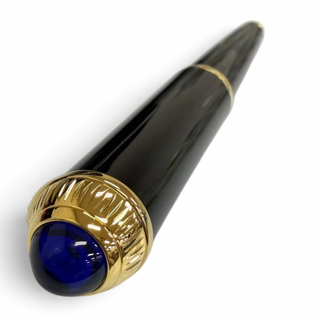 極美品□Cartier カルティエ ロードスタードゥカルティエ ローラーボール ボールペン ブラック ゴールド フランス製 メンズ 筆記確認済み