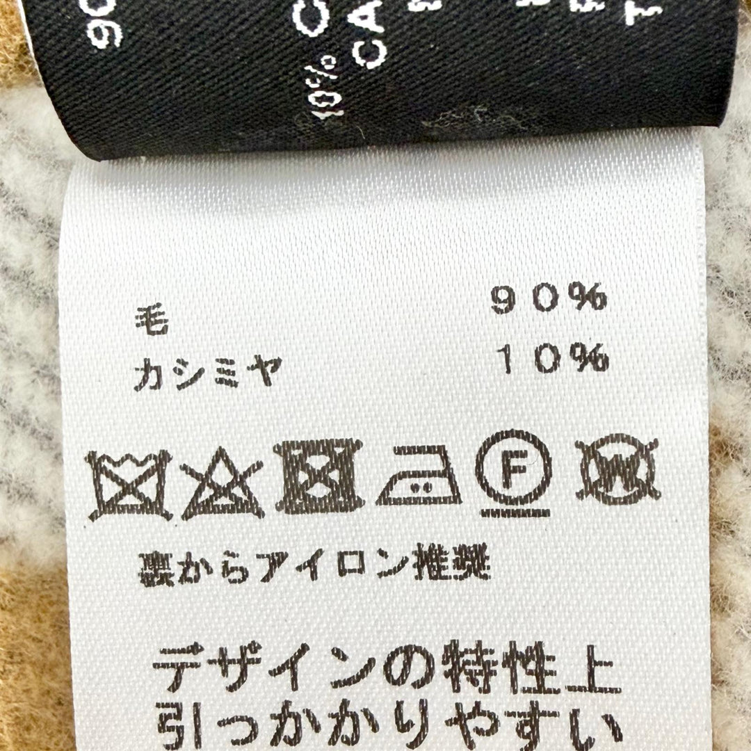 美品△HERMES エルメス プレード アヴァロン ウール カシミヤ エクリュ キャメル 現行品 ブランケット イギリス製 正規品 定価308000円