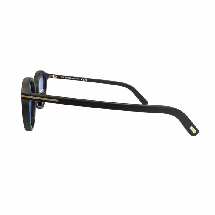未使用品□TOM FORD トムフォード TF977-D 日本企画限定モデル サングラス マットブラック ブルーレンズ 48□22-145 度なし イタリア製