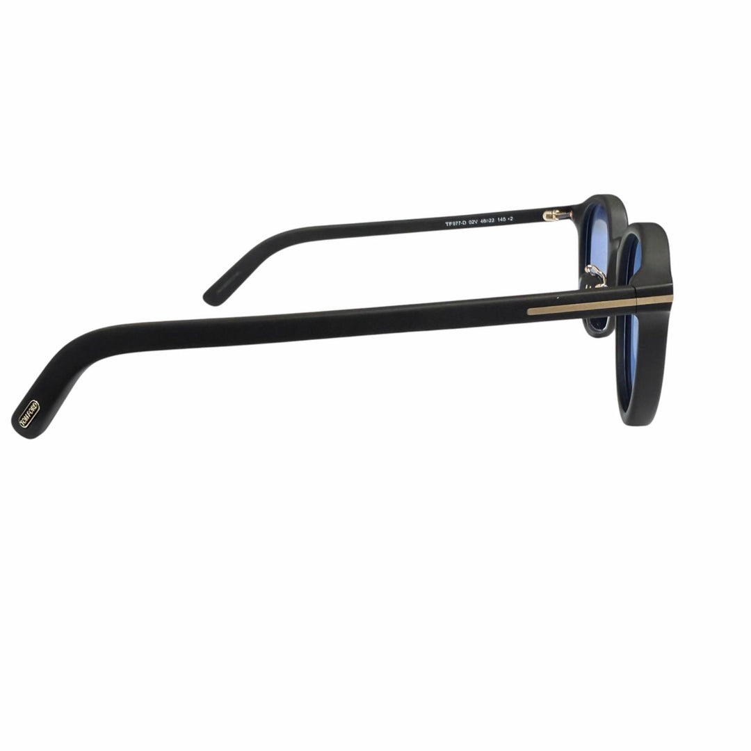未使用品□TOM FORD トムフォード TF977-D 日本企画限定モデル サングラス マットブラック ブルーレンズ 48□22-145 度なし イタリア製