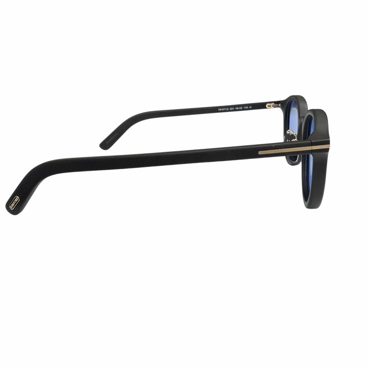 未使用品□TOM FORD トムフォード TF977-D 日本企画限定モデル サングラス マットブラック ブルーレンズ 48□22-145 度なし イタリア製