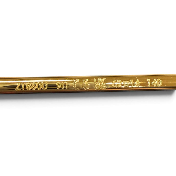 美品★LOUIS VUITTON ルイヴィトン Z1860U サングラス・LV ジュエル スクエア ゴールド 62□14 140 イタリア製 定価112200円