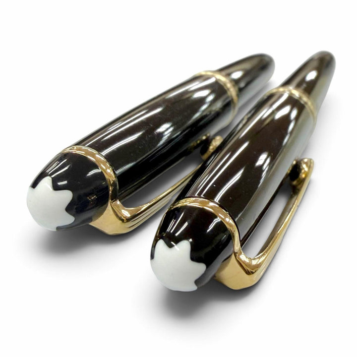 美品▼MONTBLANC モンブラン マイスターシュテュック クラシック ペン先14K EFニブ ホワイトスター 万年筆 ボールペン 2本セット 筆記◎