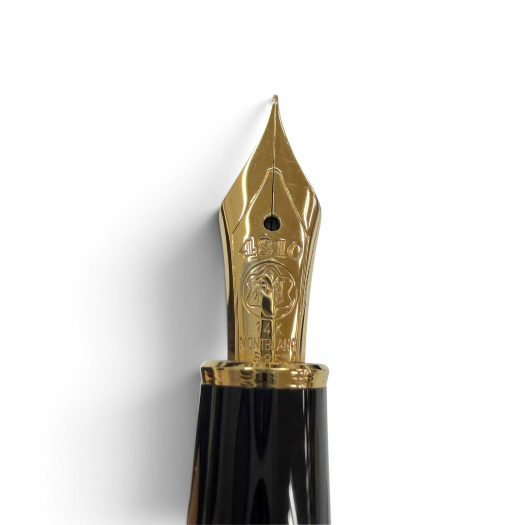 美品▼MONTBLANC モンブラン マイスターシュテュック クラシック ペン先14K EFニブ ホワイトスター 万年筆 ボールペン 2本セット 筆記◎