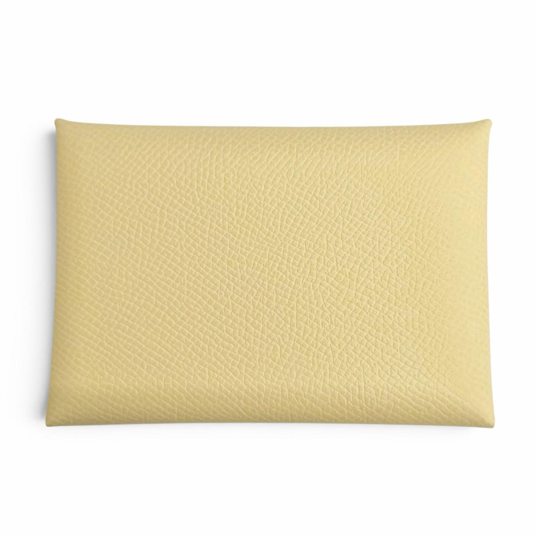 未使用品△HERMES エルメス カルヴィ デュオ ヴォーエプソン ヴァニーユ カードケース コンパクトウォレット コインケース G刻印 仏製