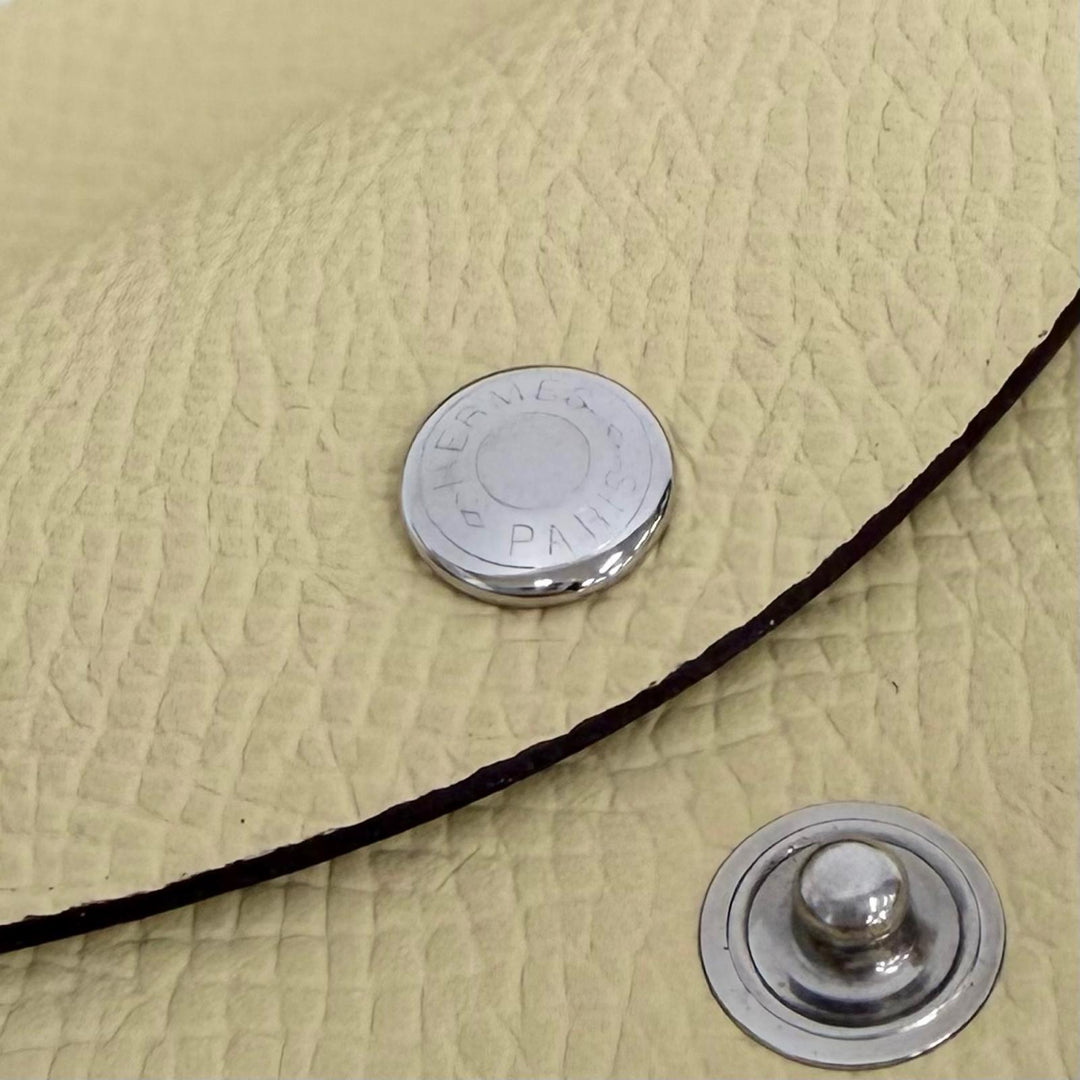 未使用品△HERMES エルメス カルヴィ デュオ ヴォーエプソン ヴァニーユ カードケース コンパクトウォレット コインケース G刻印 仏製