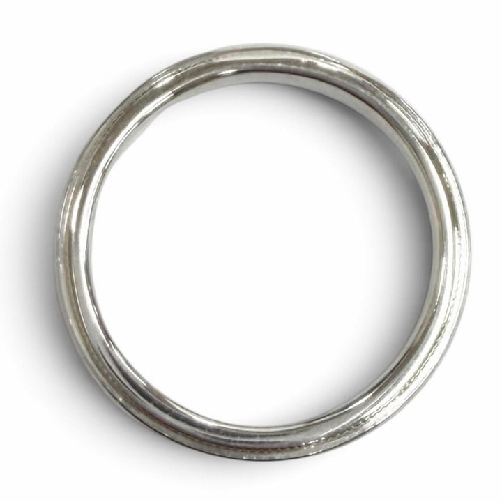 極美品★TIFFANY&amp;Co. ティファニー ティファニー トゥギャザー ミルグレイン バンド リング PT950 指輪 シルバー JP9号相当 重量5.17g