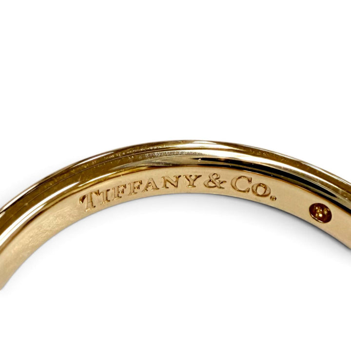 極美品☆TIFFANY&amp;Co. ティファニー スタッキング バンドリング 1Pダイヤ AU750（PG) ダイヤモンド ピンクゴールド JP13号相当 重量3.86g