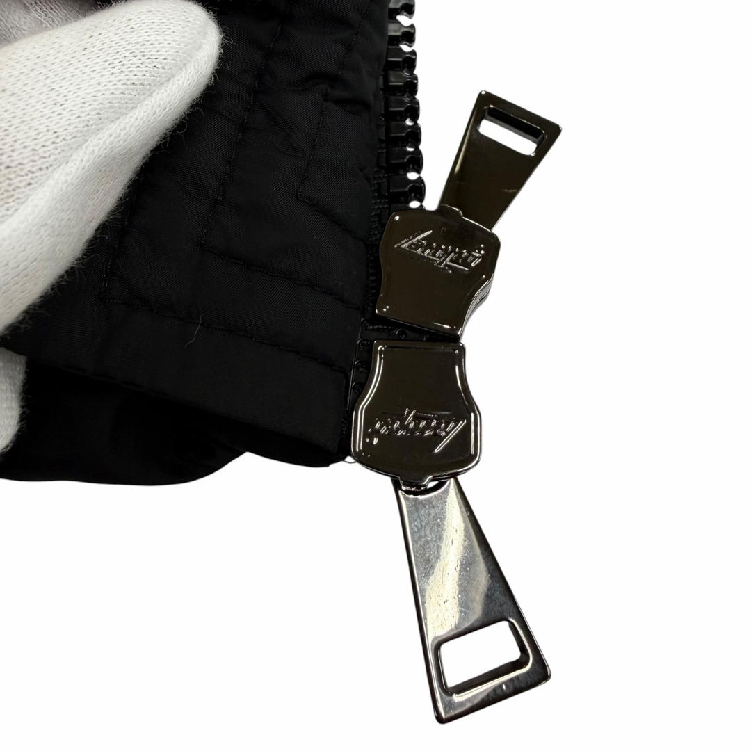 極美品☆MONCLER モンクレール 25-26AW APHROTI ラムファー ロゴワッペン・フード付 ダウンコート ブラック 2 正規品 レディース