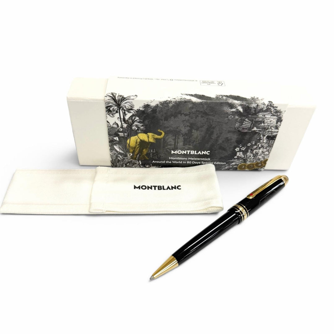 未使用品□MONTBLANC モンブラン MB128380 マイスターシュテュック アラウンド ザ ワールド イン 80デイズ ボールペン ブラック ドイツ製
