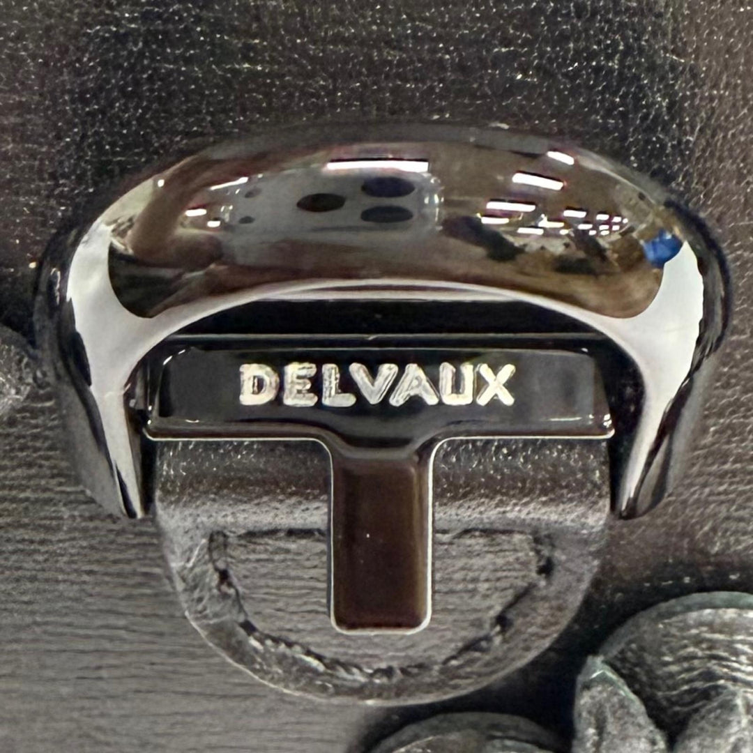 極美品★DELVAUX デルヴォー AE0362ARQ Brillant Charm ブリリアント チャーム フラワー ラインストーン レザー バッグチャーム 箱・袋付