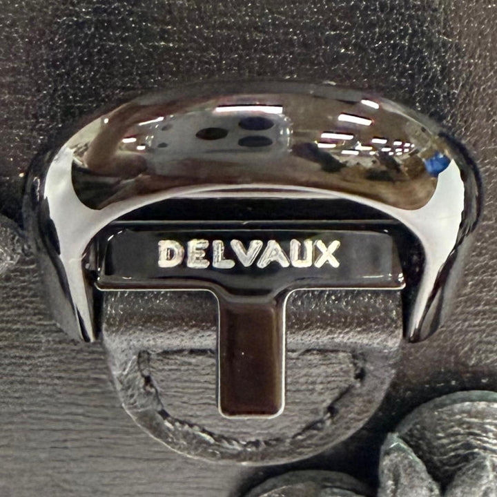 極美品★DELVAUX デルヴォー AE0362ARQ Brillant Charm ブリリアント チャーム フラワー ラインストーン レザー バッグチャーム 箱・袋付