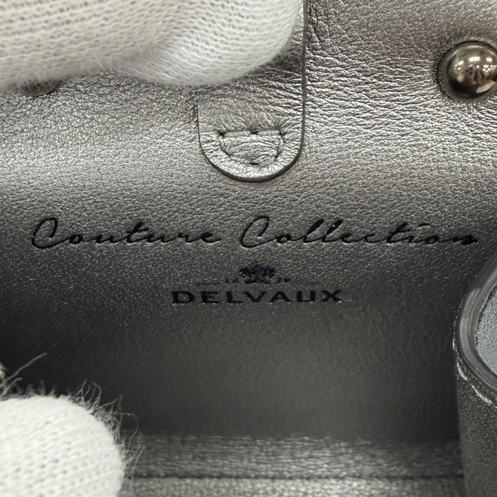 極美品★DELVAUX デルヴォー AE0362ARQ Brillant Charm ブリリアント チャーム フラワー ラインストーン レザー バッグチャーム 箱・袋付