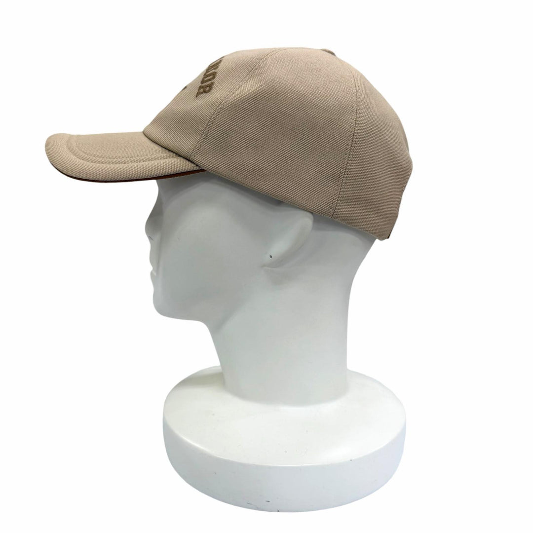 極美品☆Christian Dior クリスチャンディオール CPC00182ECAN コットン100％ D-Player ベースボールキャップ ベージュ 57 伊製 正規品