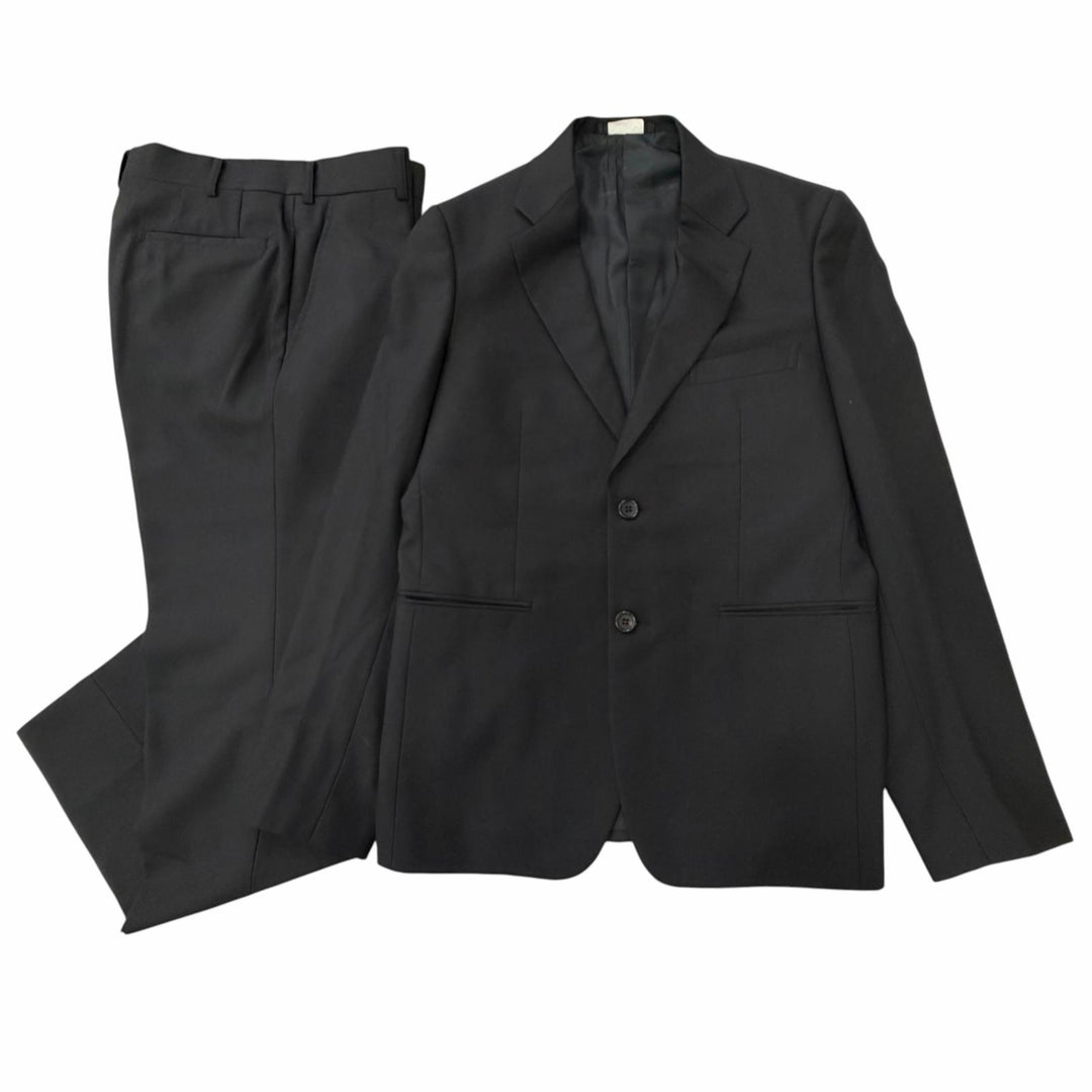 極美品▼COMME des GARCONS HOMME DEUX コム デ ギャルソン オム ドゥ 23AW DL-J001 DL-P001 ウール シングルスーツ ブラック S 正規品
