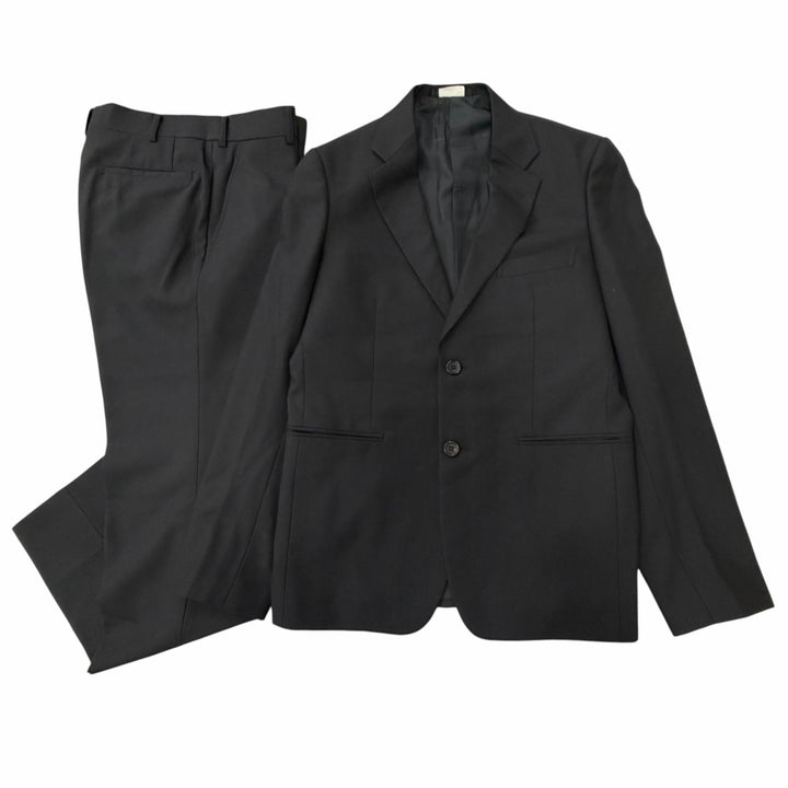 極美品▼COMME des GARCONS HOMME DEUX コム デ ギャルソン オム ドゥ 23AW DL-J001 DL-P001 ウール シングルスーツ ブラック S 正規品