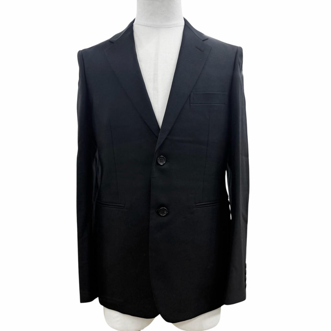 極美品▼COMME des GARCONS HOMME DEUX コム デ ギャルソン オム ドゥ 23AW DL-J001 DL-P001 ウール シングルスーツ ブラック S 正規品