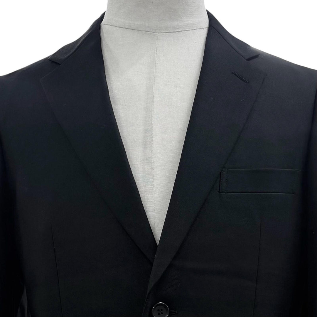 極美品▼COMME des GARCONS HOMME DEUX コム デ ギャルソン オム ドゥ 23AW DL-J001 DL-P001 ウール シングルスーツ ブラック S 正規品