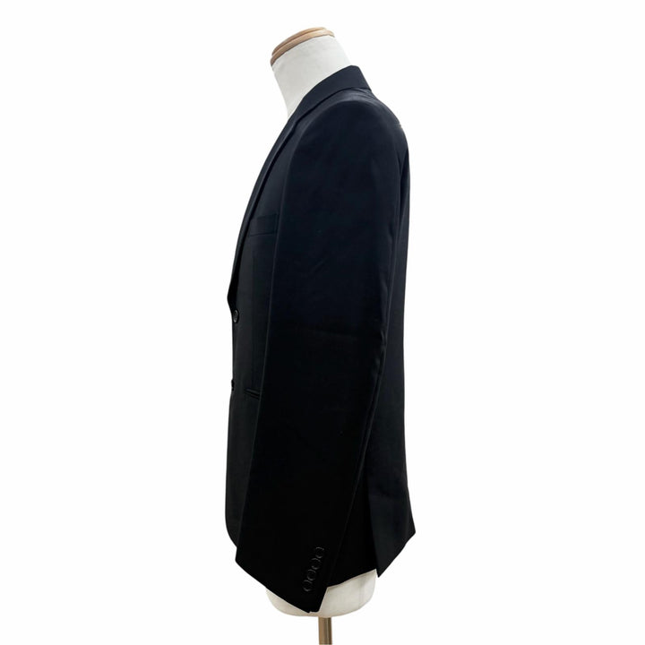 極美品▼COMME des GARCONS HOMME DEUX コム デ ギャルソン オム ドゥ 23AW DL-J001 DL-P001 ウール シングルスーツ ブラック S 正規品